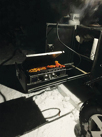 Below Zero Adventure cooking